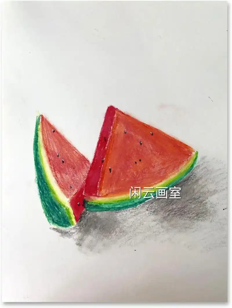 爱画画的小朋友 #儿童美术绘画 油画棒作品 适合8一10岁 - 抖音