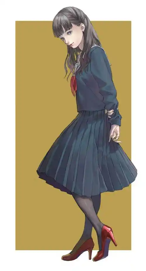 无题ツナ的水手服插画图片