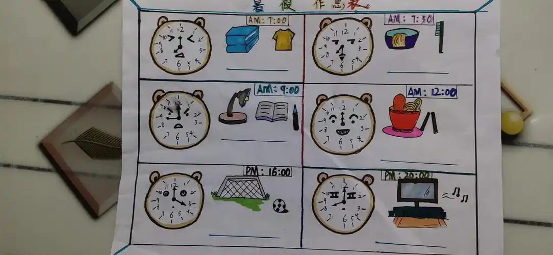 时间规划局——经棚第二小学一年二班学生的"作息时间表"