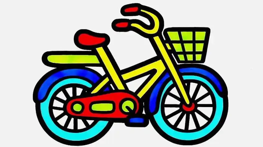 自行车简笔画彩色自行车简笔画彩色幼儿