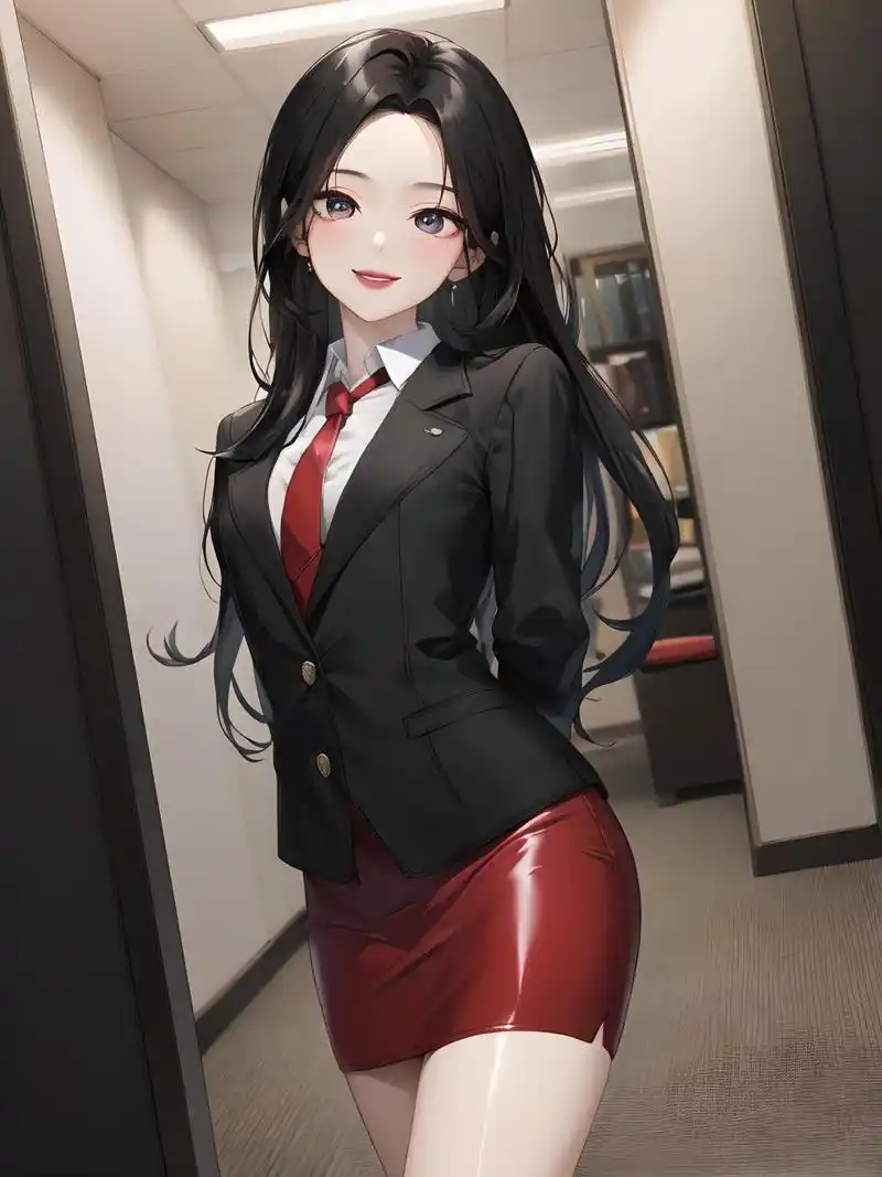 动漫壁纸:二次元西装御姐 #动漫壁纸# #美女# #二次元