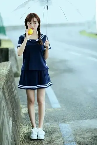 日韩女学生夏装英伦海军水手服校服休闲套装学院风两件套