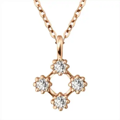 18k钻石项链锁骨经典简约颈饰女友七夕情人节项链