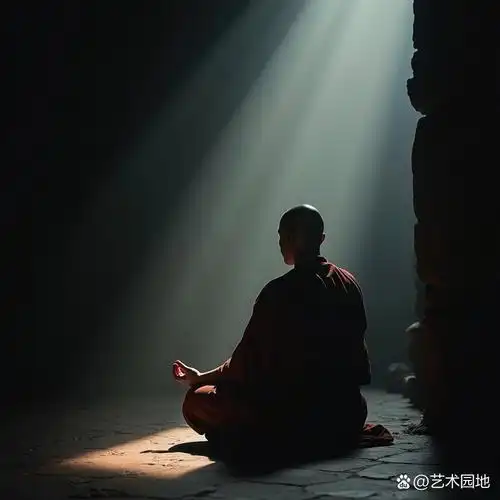 柱影沉沉映心境, 光束如剑破尘冥. 禅意无形却有意, 心空万象自清明