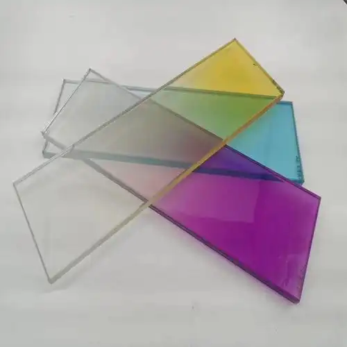 成都厂家定制直销酒店宾馆淋浴房用隔断白色渐变钢化夹胶玻璃