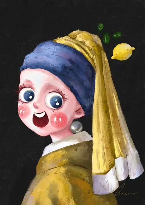 戴珍珠耳环的少女|动漫||柠檬同学就是我_原创作品-站酷zcool