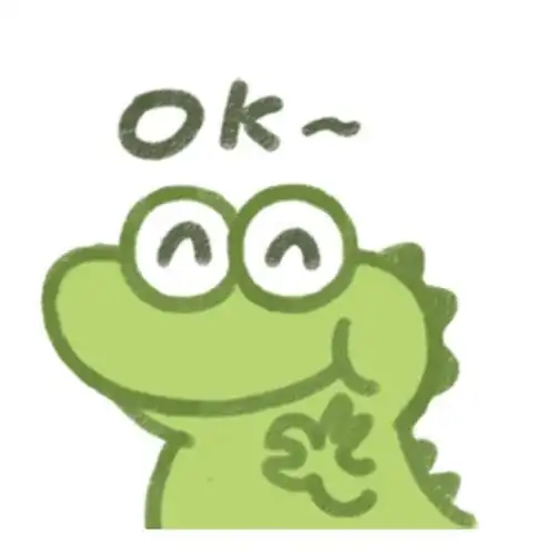 又憨又可爱:小鳄鱼表情包