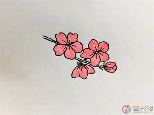 桃花简笔画