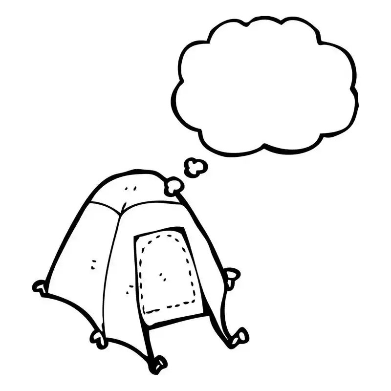 卡通帐篷,向量,在白色背景上的卡通帐篷