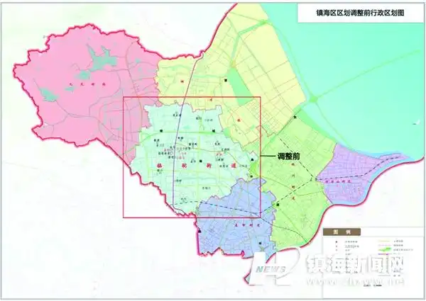 镇海区划调整一览四次调整卅年稳中有变