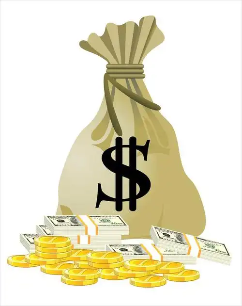 装满金币的钱袋子的插图