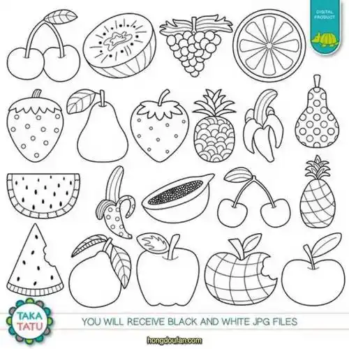 苹果西瓜木瓜大鸭梨葡萄要如何画24张水果简笔画大全