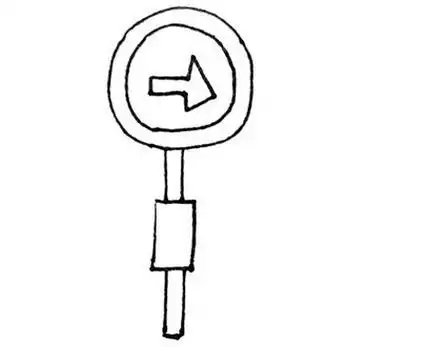 指路牌怎么画简笔画