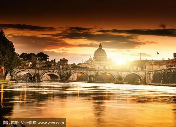 黄昏的罗马天际线