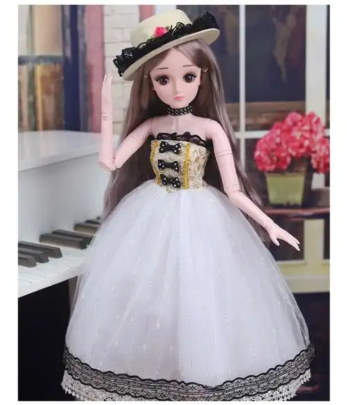 60厘米洋怡甜芭比娃娃套装女孩公主儿童玩具单个女生日礼物布衣服眨眼