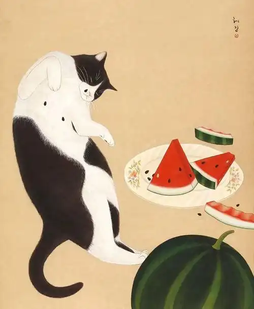 韩国hyejin_catart可爱猫咪插画 - 设计之家