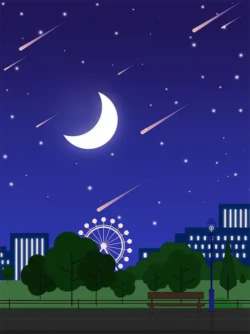 手绘卡通星空背景图片