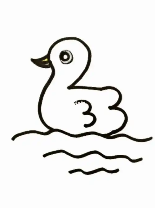 儿童简笔画  #简笔画教程  #画个简笔画  #鸭子  #小鸭子  #简笔画