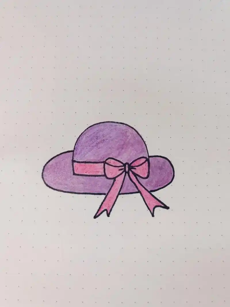 遮阳帽简笔画.开始准备旅行装备…#简笔画 #画画 #一起学画 - 抖音