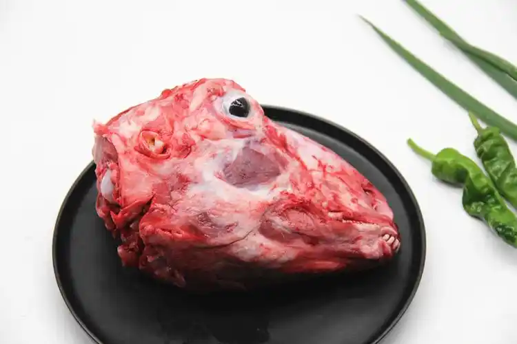 夏也 生羊头带羊舌1个 约3斤 新鲜羊副 非羊肉 产发【价格 图片 品牌