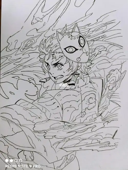 鬼灭之刃手绘炭治郎