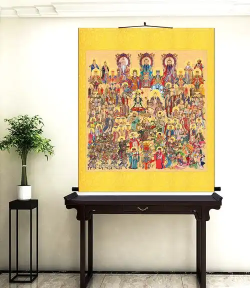 2022新款真武大帝画像全神图神仙画像玉皇大母雷祖三官真武大帝道场