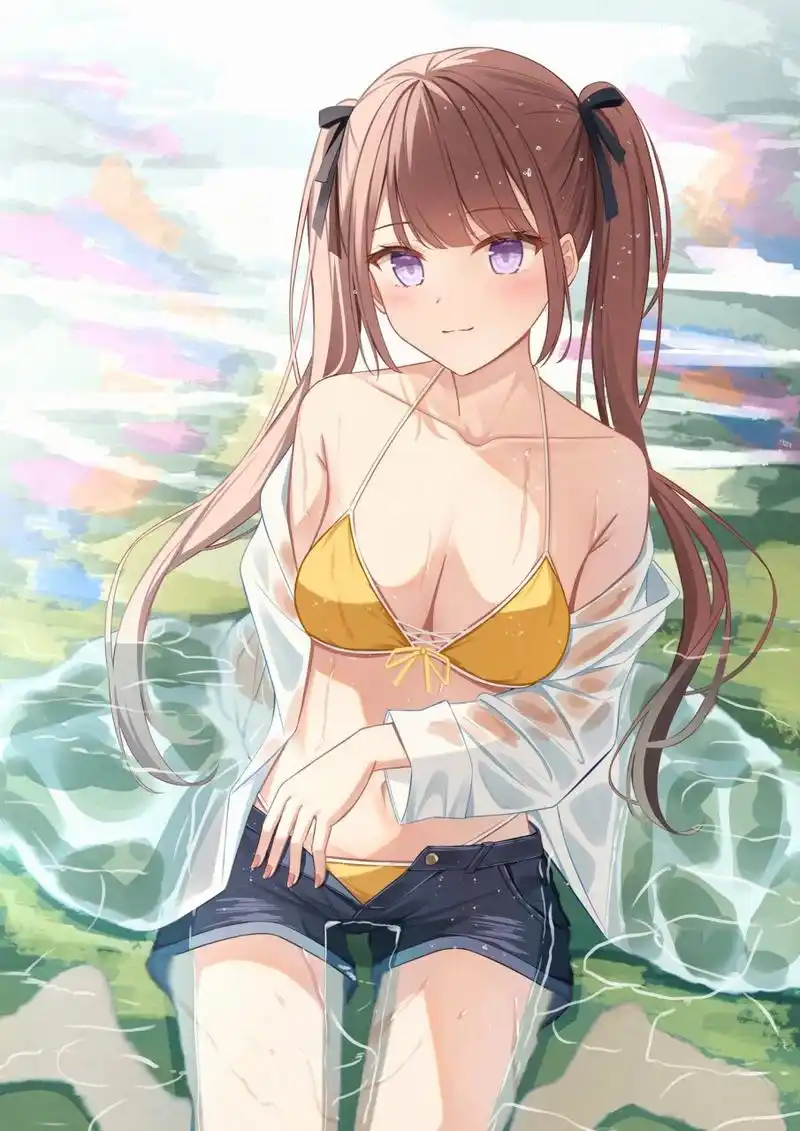 "这水冰冰凉凉的,好舒服啊～"#二次元