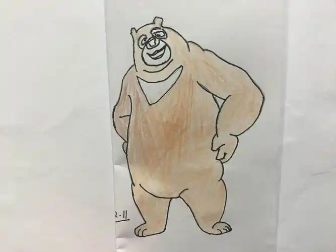 最新熊二简笔画作品 熊二简笔画可爱