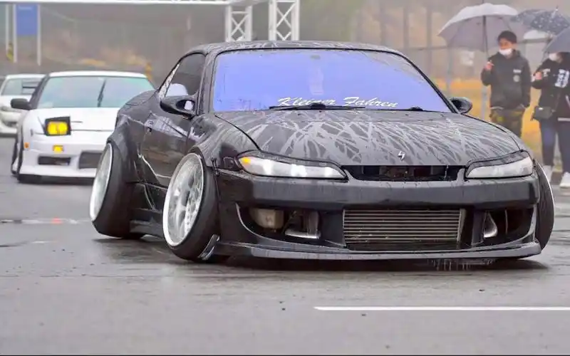 日本跑车改装车 音浪咆哮声 jdm 低趴slivia