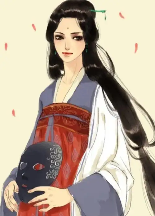 古风唯美插画:古风手绘画,姿色天然,亭亭玉立的古风美人!