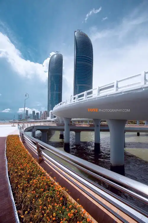 即将落成的厦门演武大桥观景平台