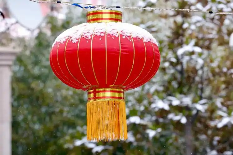 元宵佳节雪打灯