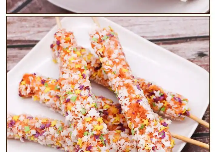 德邻大圣鸡柳棒彩色鸡肉棒15串裹粉鸡肉串油炸冷冻食品金丝鸡柳串彩色