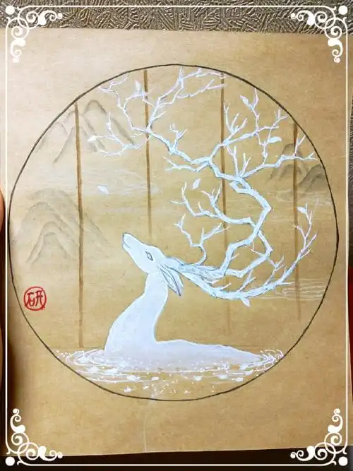 又放飞自我画画灵鹿7