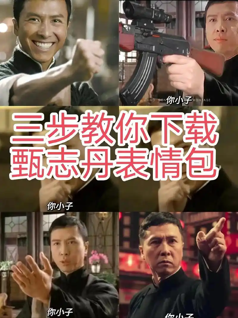 甄子丹指人表情包叶问指人笑表情包出处#叶问表情包#你小子表 - 抖音