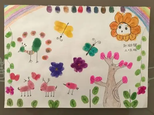 小朋友们的手指画