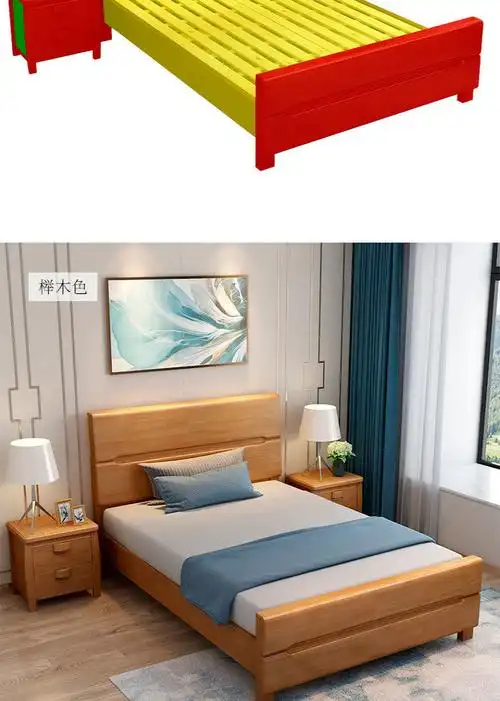 箱体床现代简约北欧90公分宽单人床实木1.2米成人10.