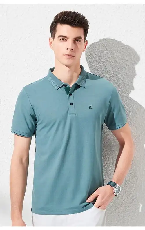 杉杉firs短袖polo衫男桑蚕丝混纺夏季男士短袖翻领商务休闲打底衫上衣
