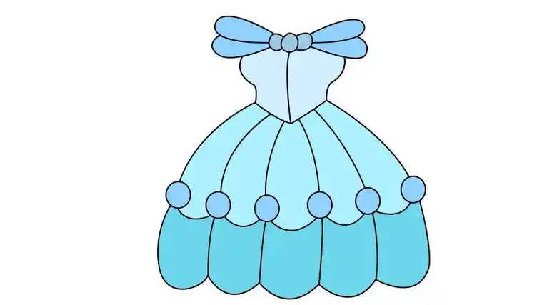 公主裙简笔画