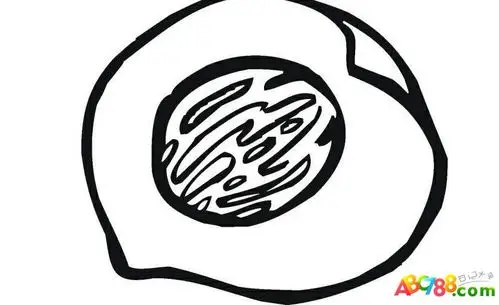 切开的桃子简笔画_水果简笔画_简笔画大全