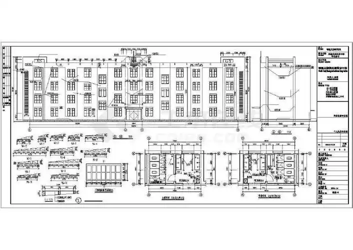某地中学学生宿舍楼建筑设计图