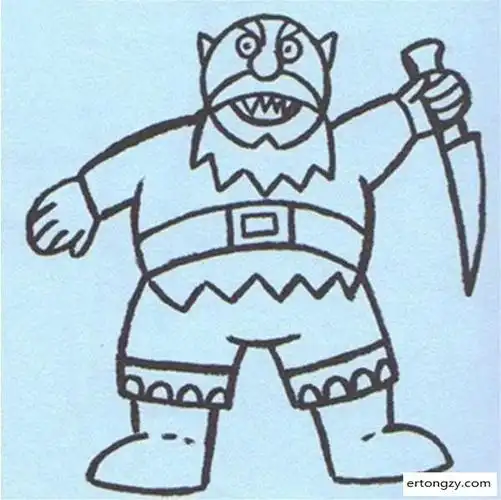 怪兽动漫简笔画