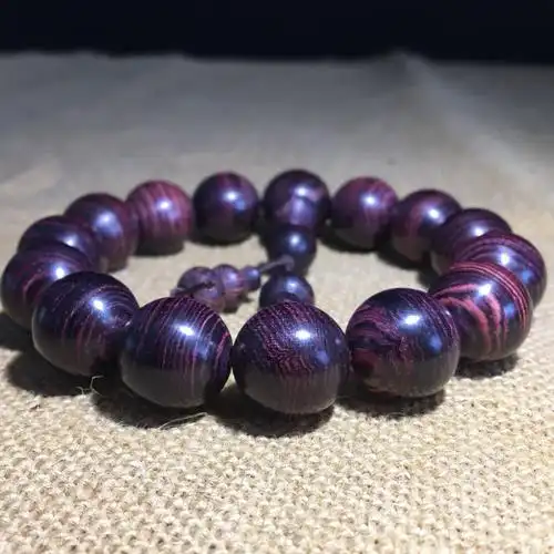 印度紫花梨2.0佛珠手串似海南黄花梨紫油梨老料108颗手链男