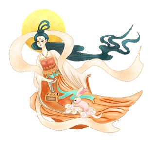 中秋节嫦娥奔月玉兔传说嫦娥奔月玉兔月亮女神八月十五中秋2.