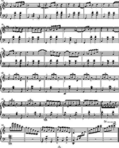 玛祖卡舞曲 梦的世界 钢琴谱 五线谱