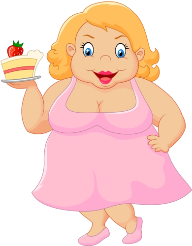 吃货大胖子面食代言人卡通插画