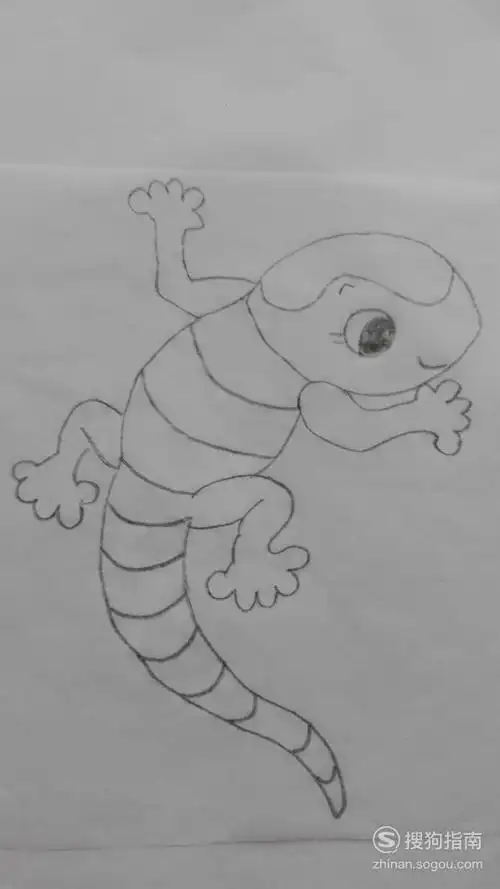 如何画小壁虎的简笔画