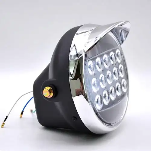 包邮电动车三轮车led前大灯摩托车12v24v48v72v高亮太子大灯电动车灯