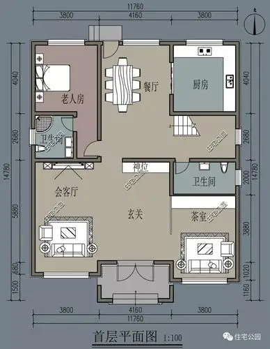 几代同堂这样建房,老人孩子相互不打扰,12x15米乡村小洋楼(全图 预算
