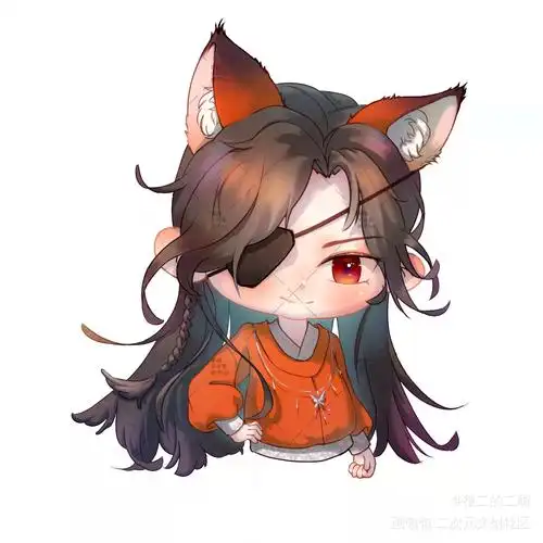 1/2天官赐福花怜q版这也太可爱了吧!毛茸茸的这谁遭的住!